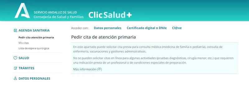 Cómo hacer una cita en la plataforma SAS ClicSalud+