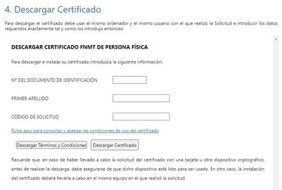 Descargar certificado digital